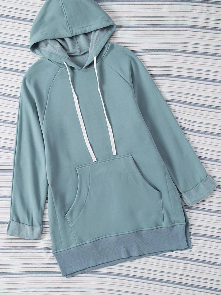 Side Slit Raglan Sleeve Hoodie for wholesale by Beyond Apparel