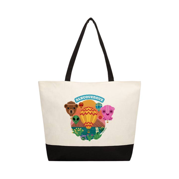 Albuquerque Balloons Zippered Every Day Bag for wholesale by Squidly Designs