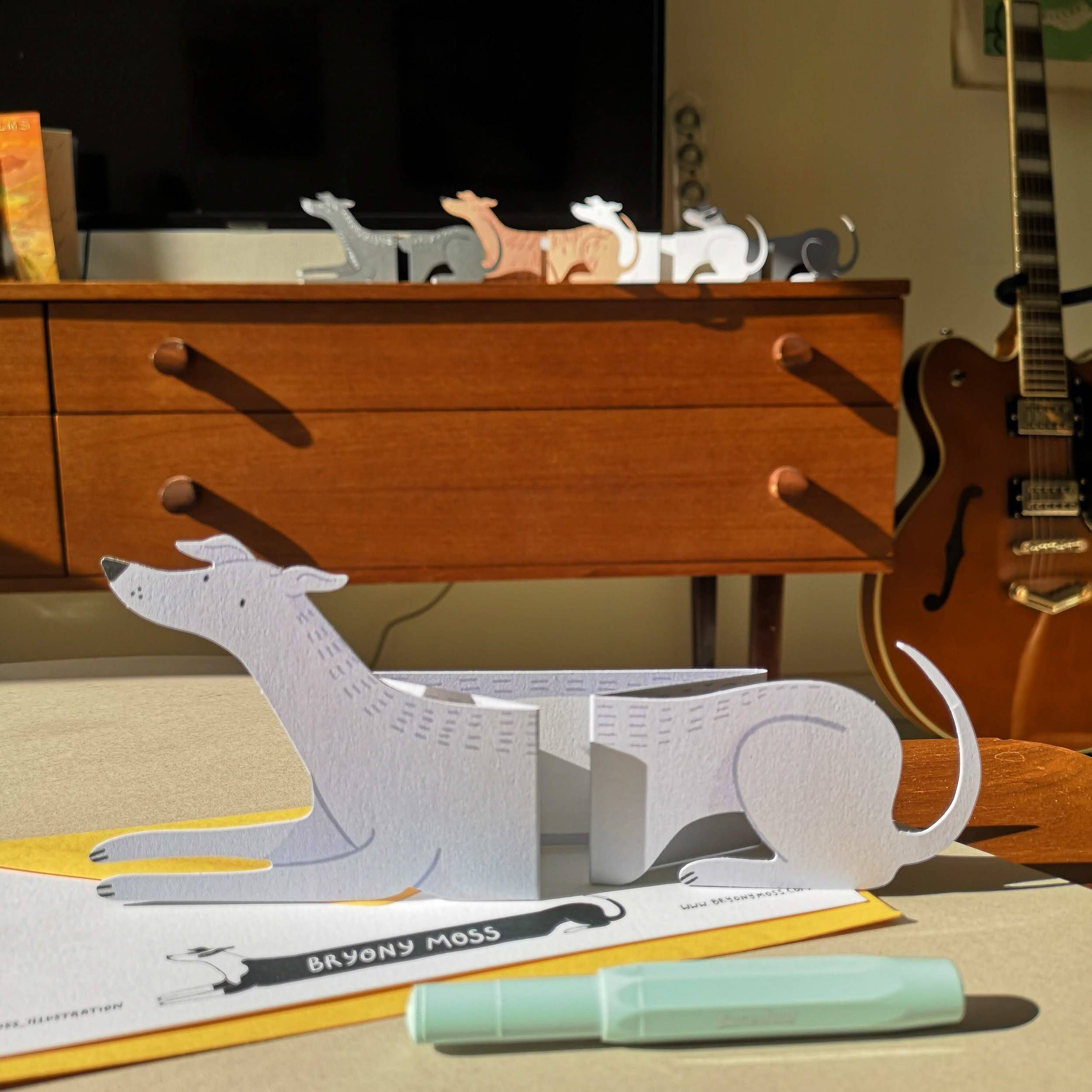 Bryony Moss Illustration - Wholesale Everyday Greeting Card - Finn, Long Doggo Shaped Extendable Card5