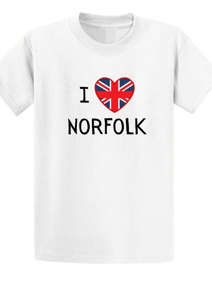 Second Ave T-Shirt für Baby/Kinder GB I Love Norfolk für den Großhandel von Second Ave Gift Company