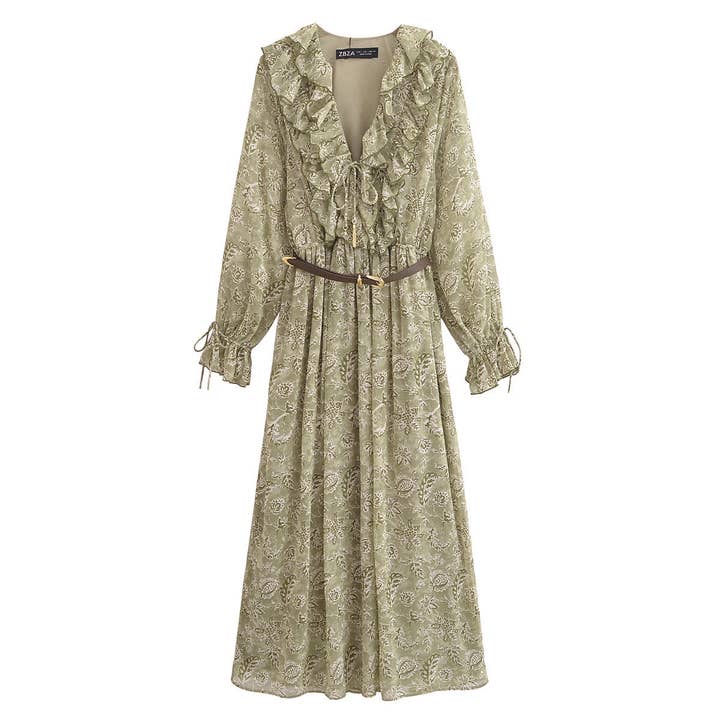 As Shown European Chic Spring Layered Long Sleeve Dress for wholesale on Faire