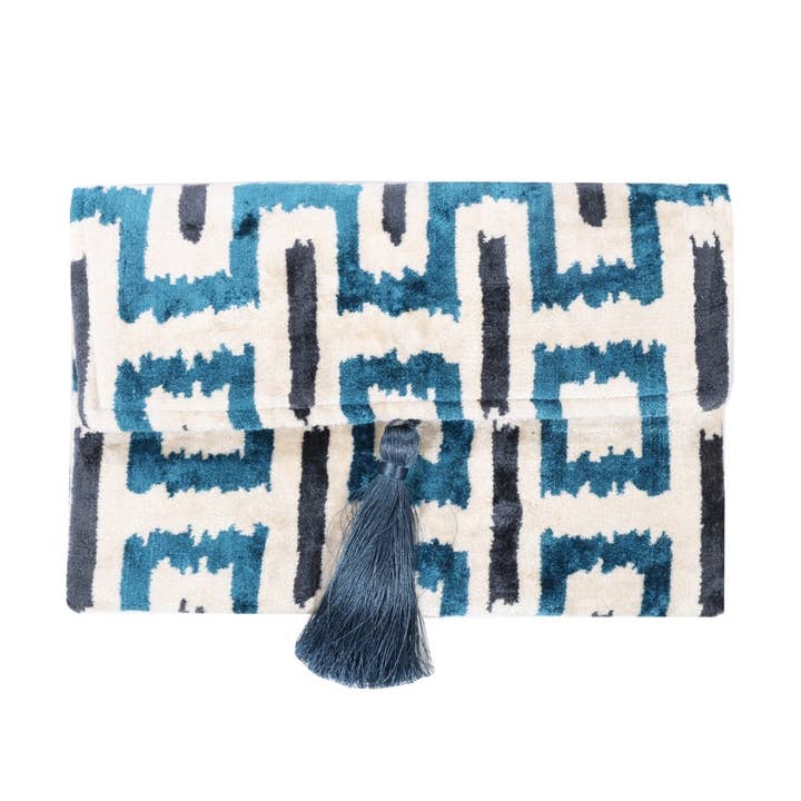 Blaues Vogel-Design von Ikat für den Großhandel von Noorel Design