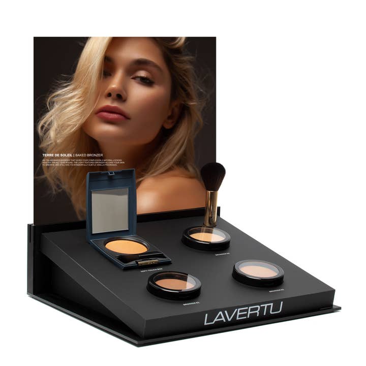 Lavertu Cosmetics - Wholesale Bronzer - Bronzer Terre de Soleil | Display including products1