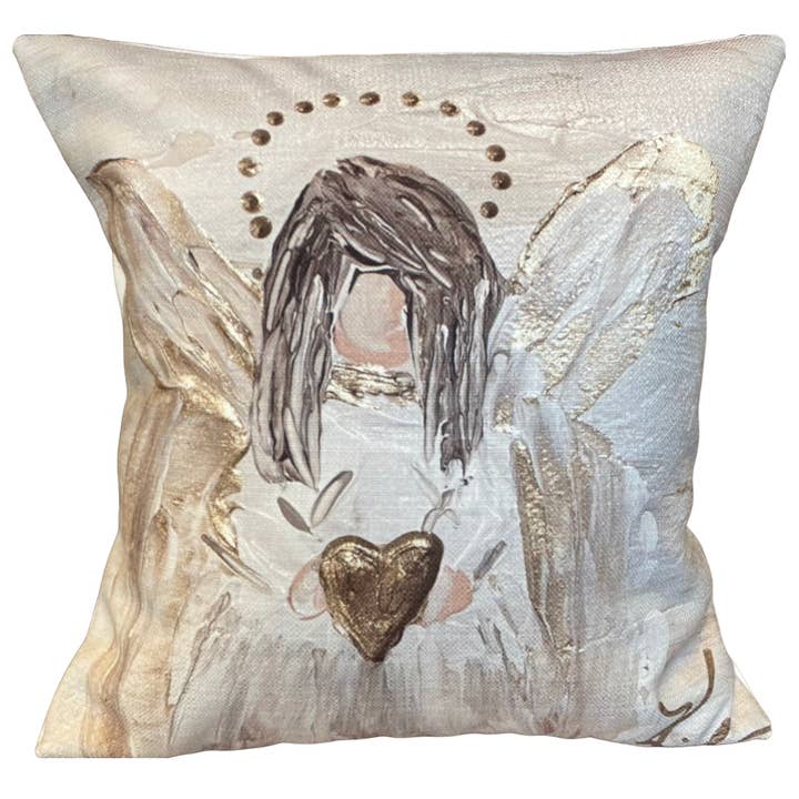 GA Gold & White Angel Pillow for wholesale by Southern Cotton Mill