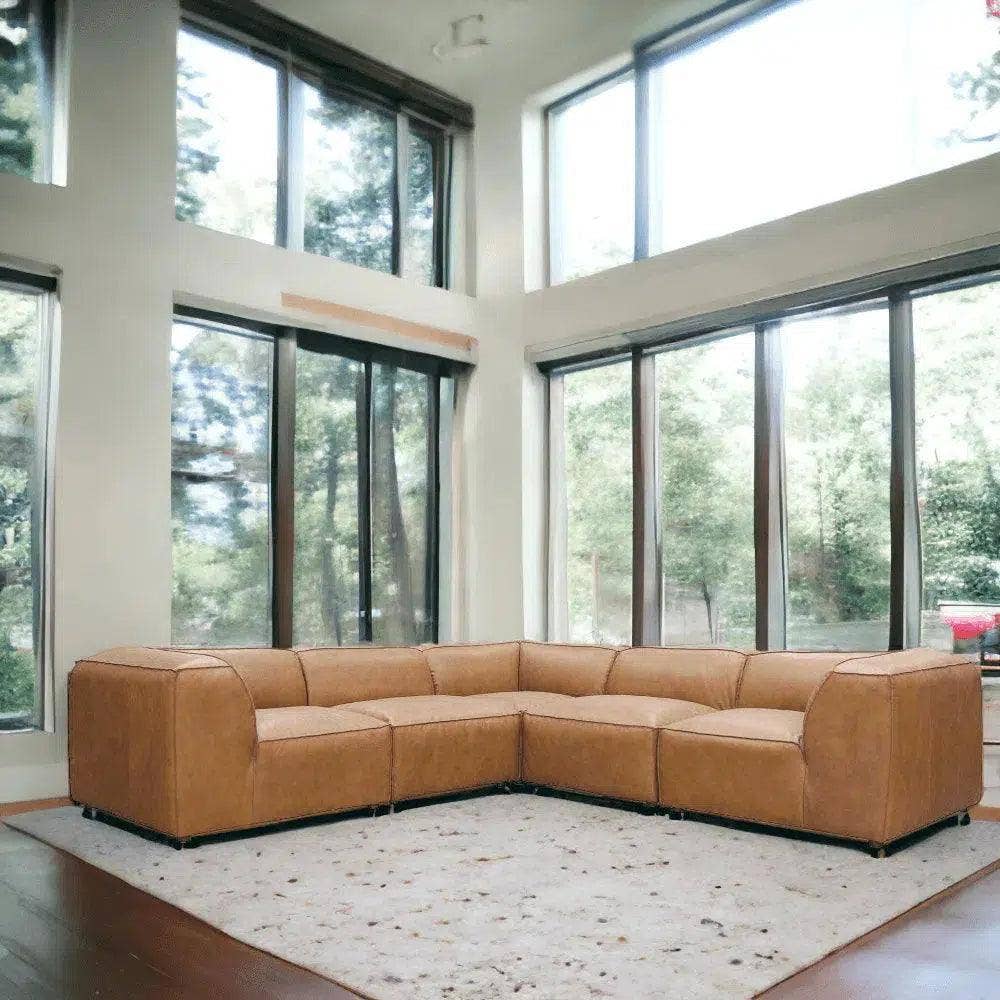 LOOMLAN - Wholesale Sofa - Form Tan Modular 5PC Convertible Sectional2