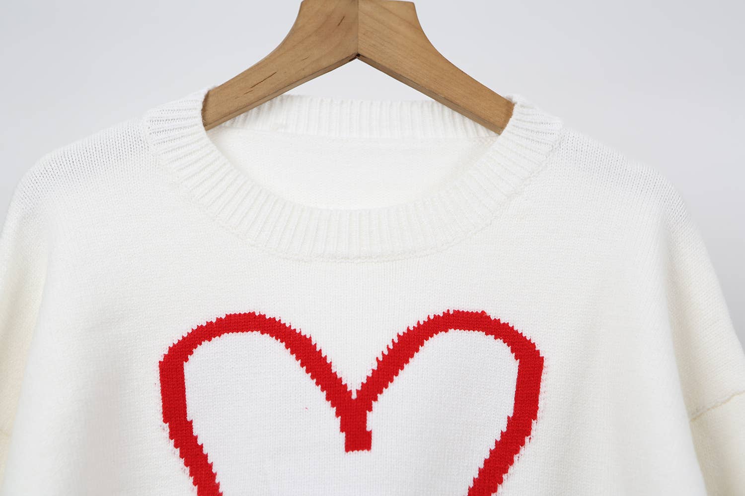 Hope & Sunshine - Wholesale Knit Sweater - Women's - Valentine's Heart Pullover Sweater5