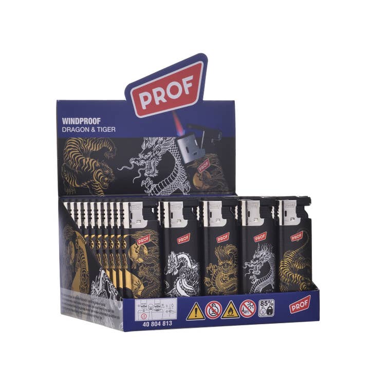Windproof Lighter Tiger & Dragon 3D Effect for wholesale by PROF