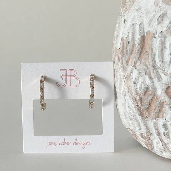 Roxy Baguette Hoop for wholesale by Jeny Baker Designs
