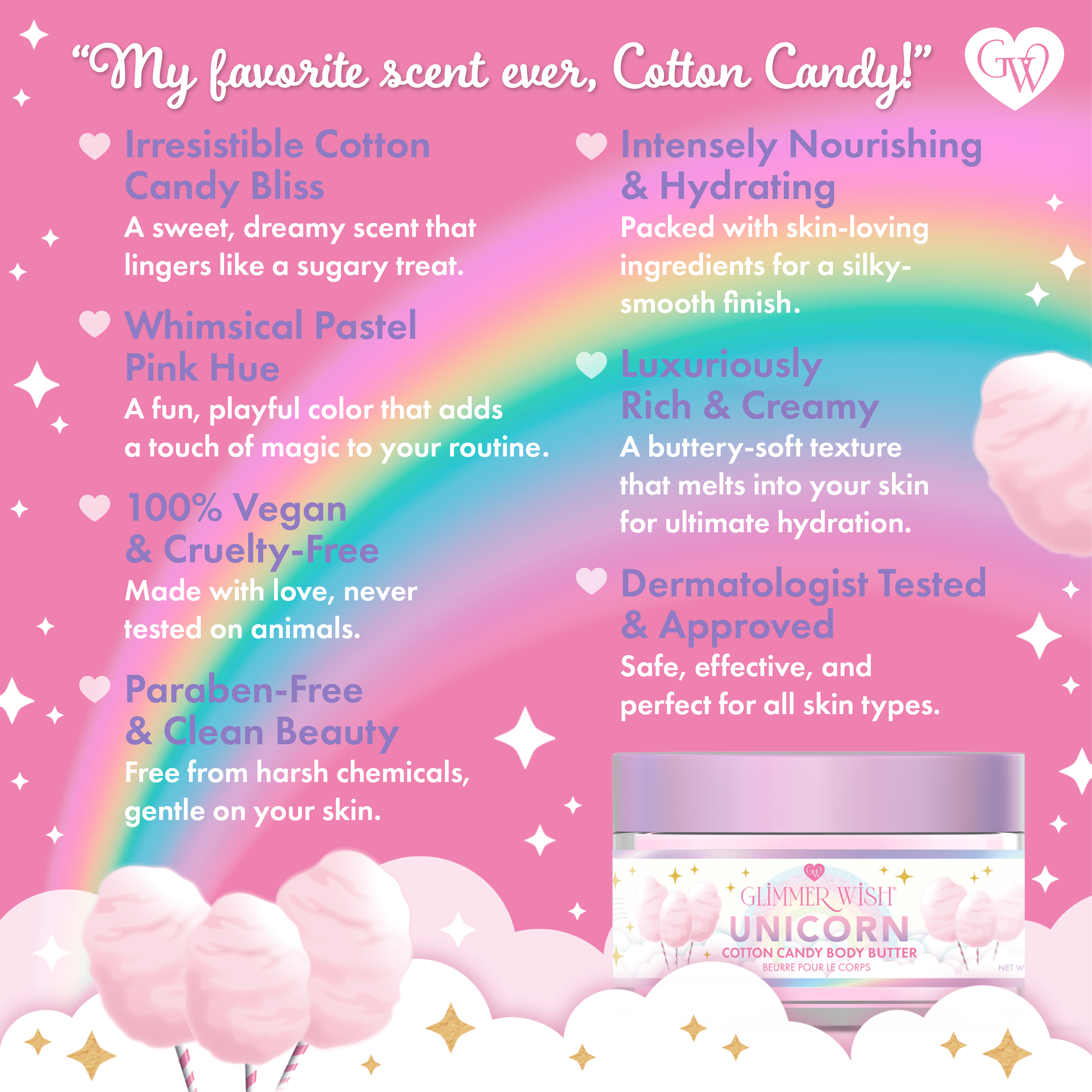 Glimmer Wish – wholesale Body balm/butter – Unicorn Whipped Body Butter2