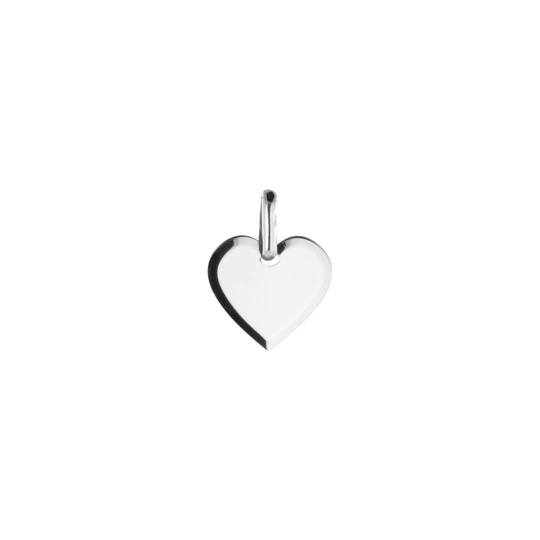 Bijoux Fabrication Française - Wholesale Individual Charm/Pendant - Heart Medal to Engrave - Chamfered - Gold Plated - Silver 925‰8
