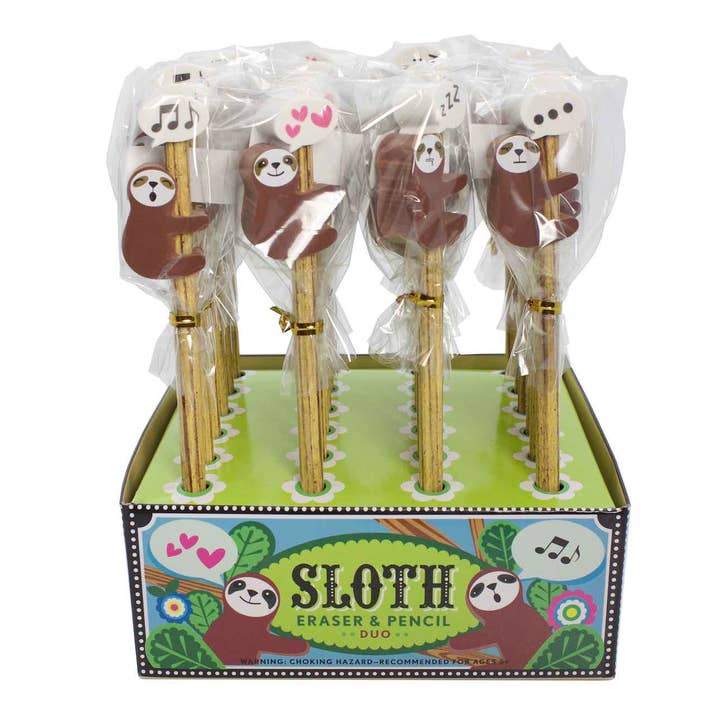Streamline - Wholesale Eraser - Sloth Eraser & Pencil Duo2