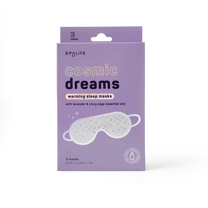 My Spa Life - Wholesale Sleep/Eye Mask - Cosmic Dreams Warming Sleep Masks, Spa Eye Masks - 3 Pk