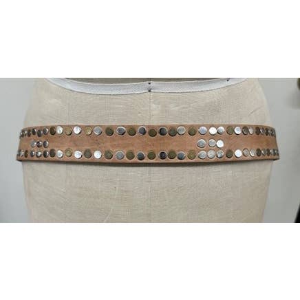 DAIRI - Wholesale Belt - Women's - Leather belt multi color studs1