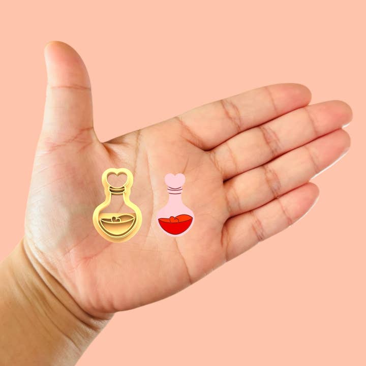 Love Potion B valentines cutter for wholesale by Roussell Prints and Demand LLC