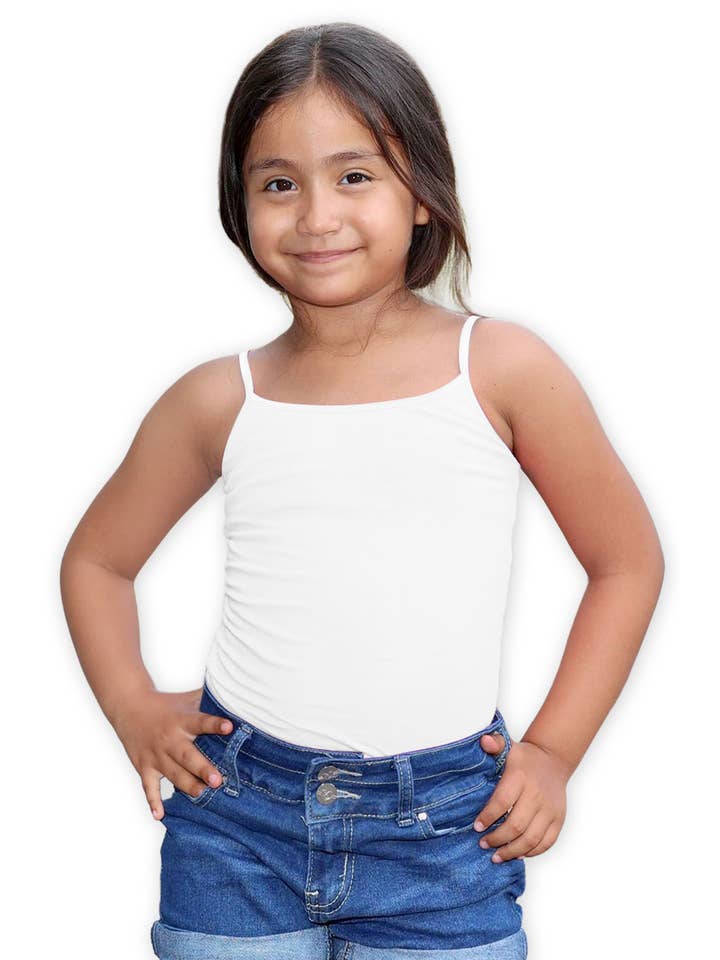 Cutie Patootie Clothing - Wholesale Tank Top - Kids - GKT-16058B Girl's Solid Cami Tank Soft Cotton Lycra2