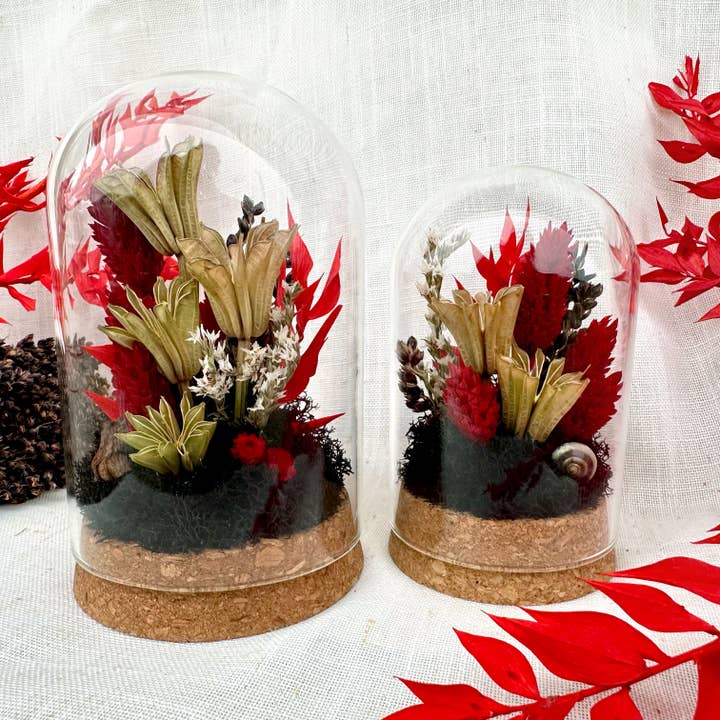 Large Dried Floral Terrarium Dark Academia Apothecary Jar for wholesale by CA Studios