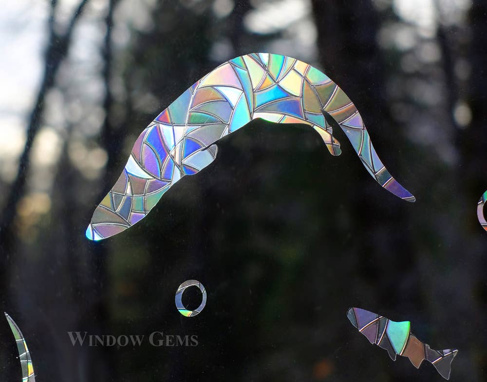 Window Gems - Wholesale Suncatcher - River Otter Window Clings - Bird Strike Prevention Decals1
