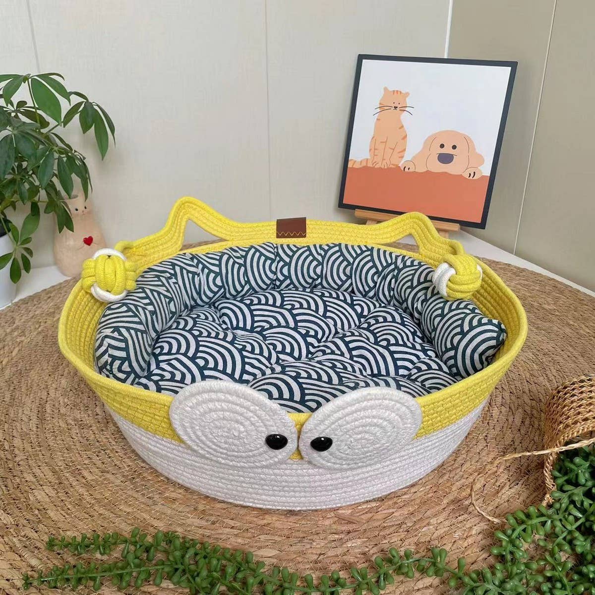 PAWPAWwholesale - Wholesale Pet Bed - Cat - Woven Cat House with Toy Ball for All Seasons_CWMM656115