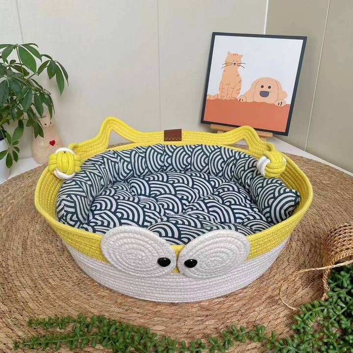 PAWPAWwholesale - Wholesale Pet Bed - Cat - Woven Cat House with Toy Ball for All Seasons_CWMM656115