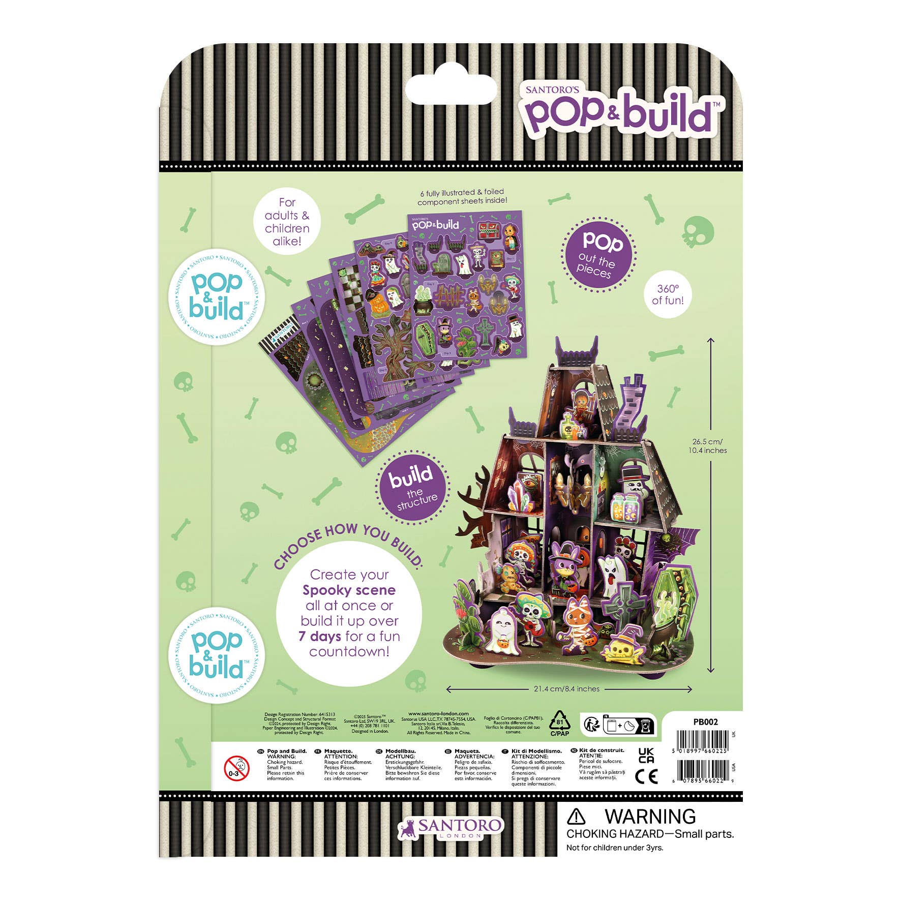 Santoro London - Wholesale Kerstdecoratie - Pop en Bouw - Halloweenhuis5