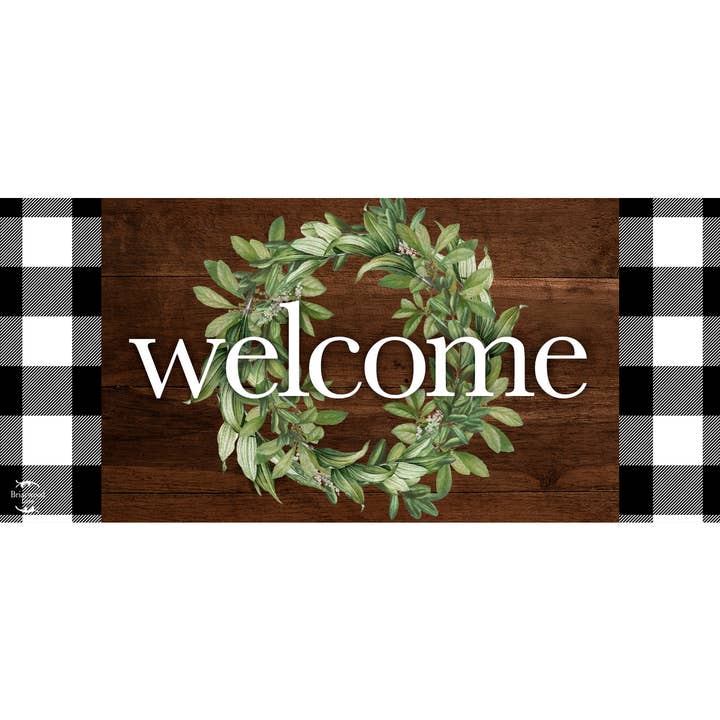 Briarwood Lane - Wholesale Door Mat - Farmhouse Welcome Mini Mat 22" x 10" Indoor Outdoor