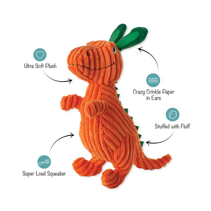 Petshop by Fringe Studio - Wholesale Pet Plush Toy - Dog - CARROT BOUT YOU PLUSH DOG TOY