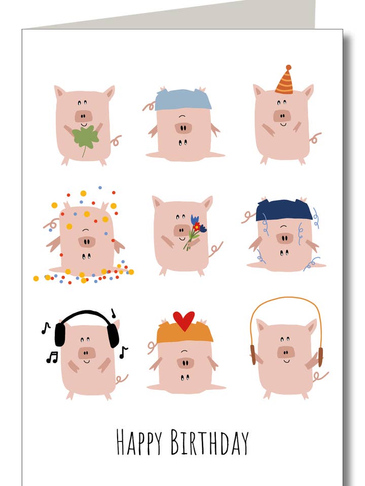 lucky pigs folding for wholesale by KEITCARDS
