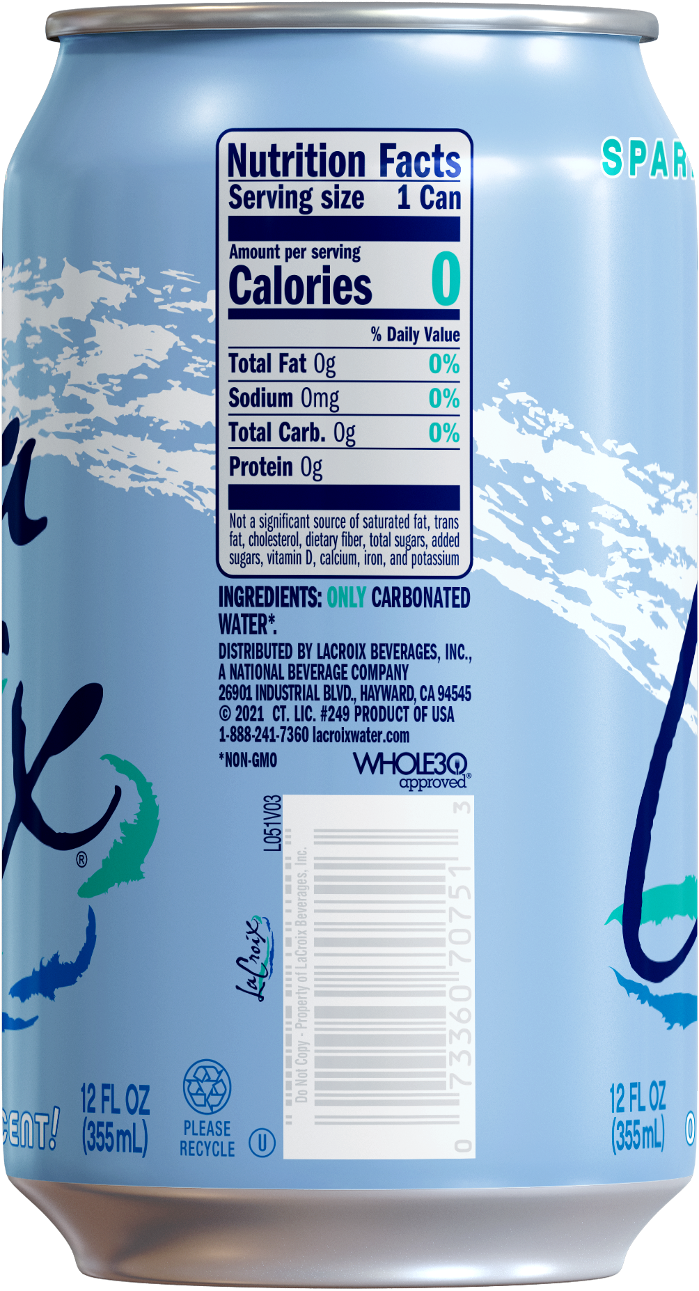 LaCroix Sparkling Water - Wholesale Sparkling Water - LaCroix Sparkling Water, Pure 3/8 Pack - 12 oz2