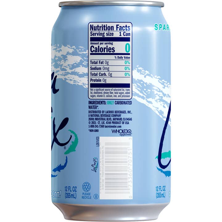 LaCroix Sparkling Water - Wholesale Sparkling Water - LaCroix Sparkling Water, Pure 3/8 Pack - 12 oz2