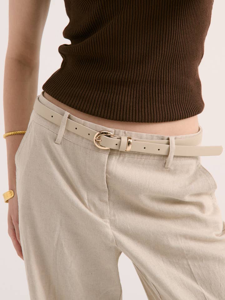 Paloma Thin Belt In Stone for wholesale by Angels Whisper Accessories