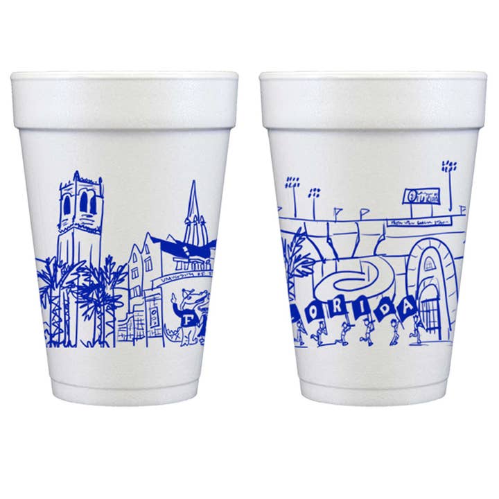 Foam Cup 10 Pack {University of Florida Skyline-Gainesville} for wholesale by Two Funny Girls
