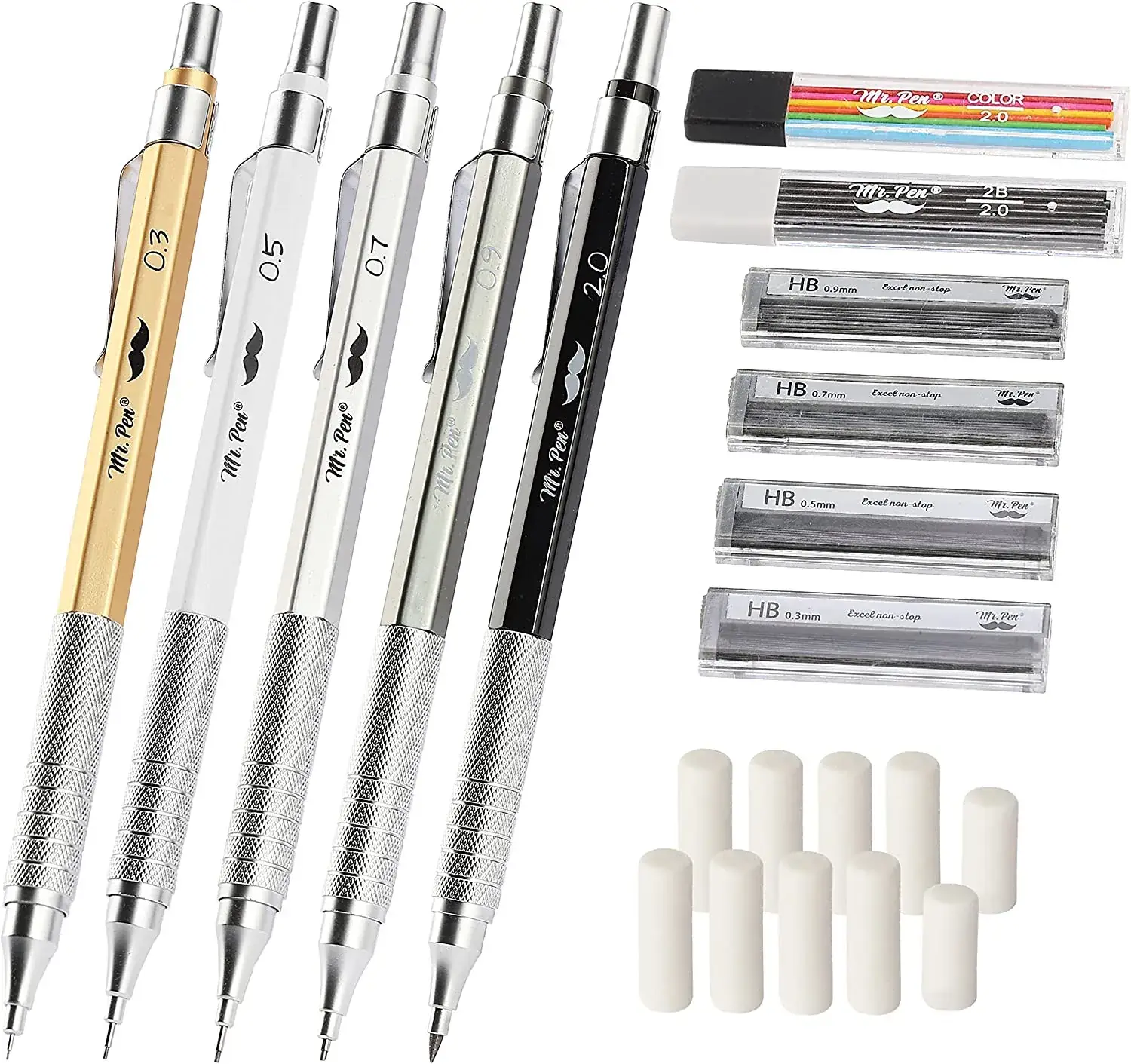  Mr. Pen- Mechanical Pencil Set with Leads and Eraser
