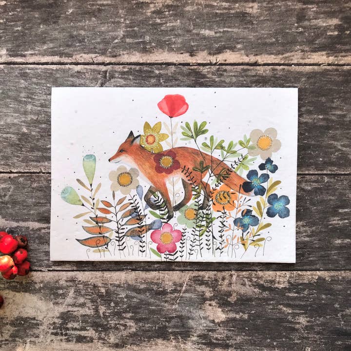 Erika's Whimsical Art – wholesale Birthday card – Plantable Seed Paper Birthday Card, Blank Inside3