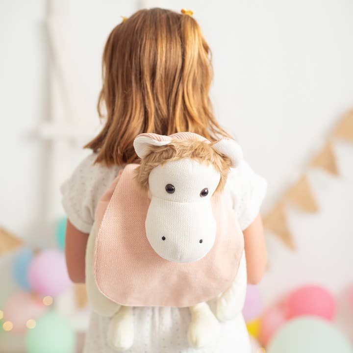Crochetts - Venta al por mayor Mochila - Niños - MOCHILA PELUCHE ALGODÓN MONITO
