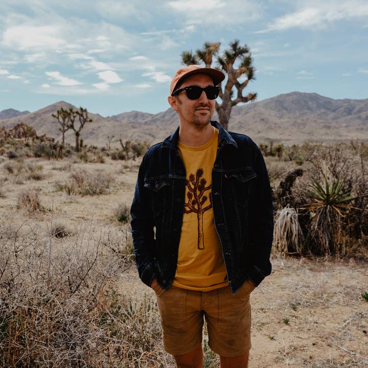 Moore Collection - Wholesale Screen Printed T-Shirt - Men's - Joshua Tree Tee- Mustard1