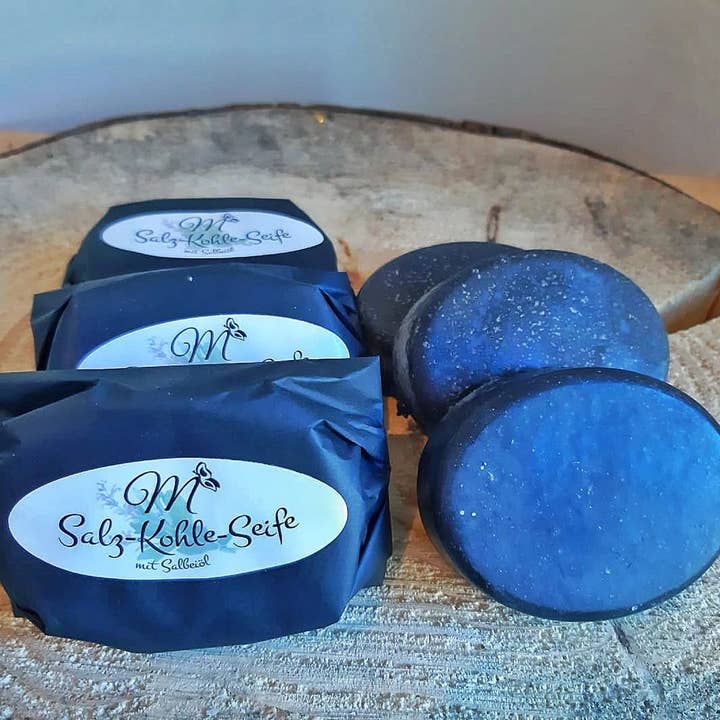 Jabón facial con sal y carbón para venta al por mayor de Modali - die Kräutermanufaktur