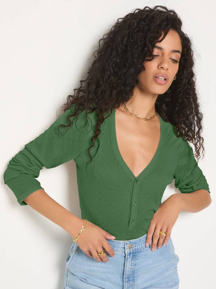 Seventy Eight and Sunny - Wholesale Knit Top - Women's - Vista Pointelle Henley Top