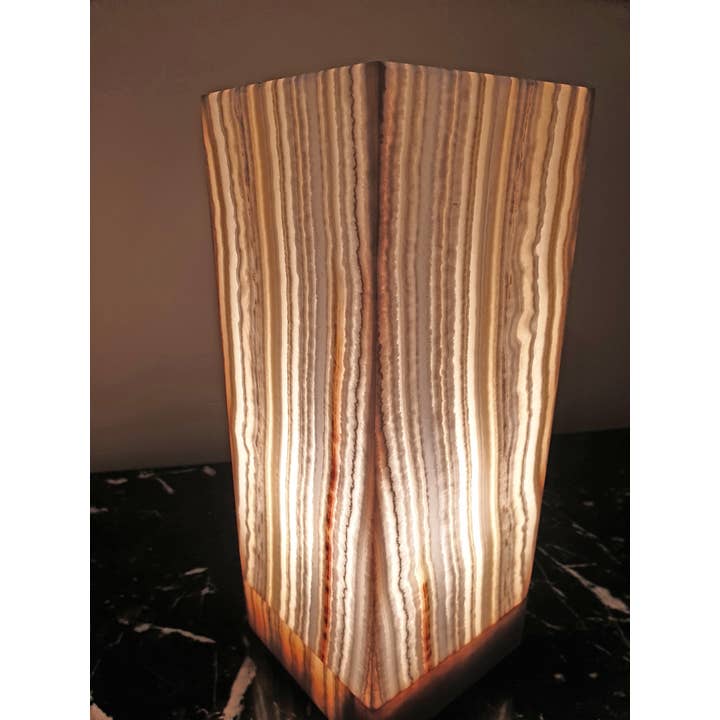 Alabaster Artisan - Wholesale Accent/Desk Lamp - Dune Rectangular Lamp