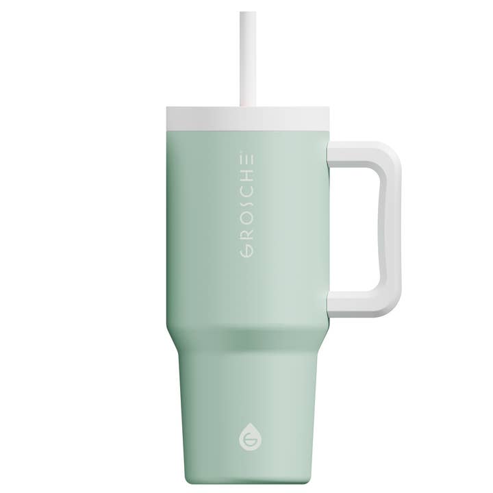 GROSCHE International - Wholesale Insulated Mug/Tumbler - GROSCHE ASPEN Insulated 32oz Tumbler with Handle and Straw