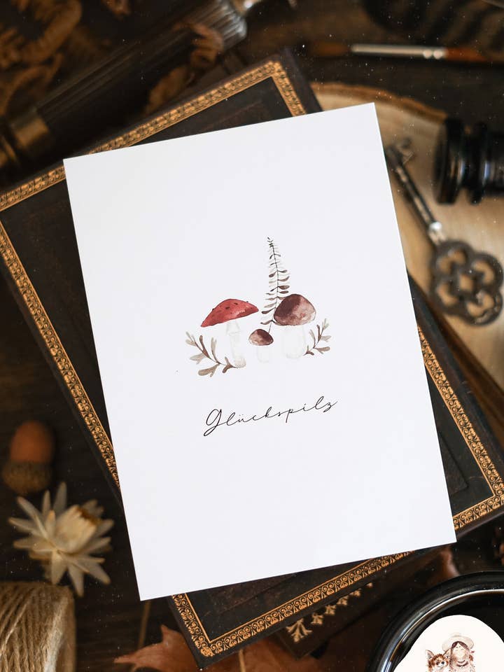 Cartão de felicitações sortudo por atacado de FuchsMaedchen