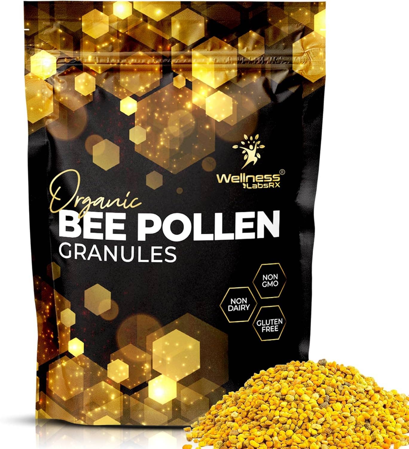 Health & Wellness Associates Inc. - Wholesale Protein/Superfood Powder - Organic Bee Pollen 5g Per Serving – 90 Servings – 1 Lbs.0