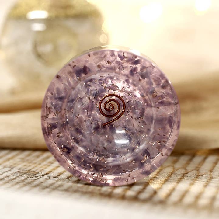 Amethyst - Orgonite base for 5cm spheres for wholesale by Ethike.eu