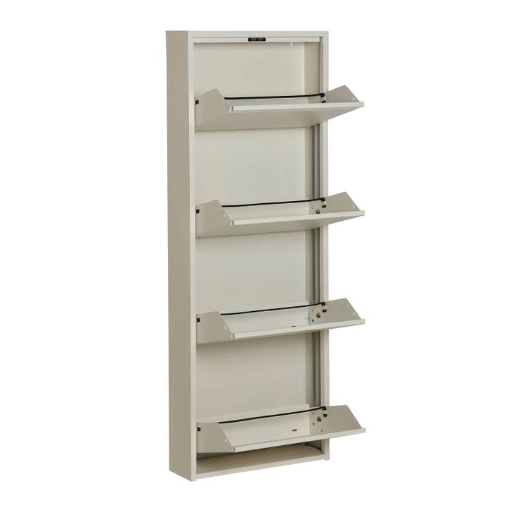 Kodu Home Design - Venta al por mayor Zapateros - Zapatero Nijar, de Acero, en Color Beige, de 50x15x137cm