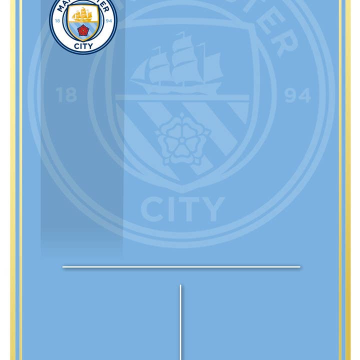 Carte de statistiques personnalisée de Man City pour la vente par Themed