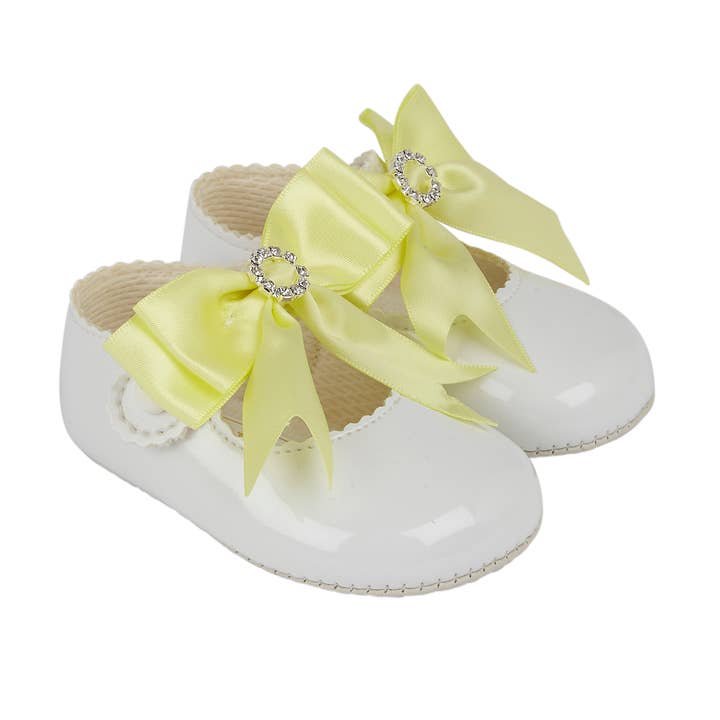 Early Days & Baypods - Wholesale Crib Shoes - Baby - B060 Girls button bar shoe with satin diamante bow6