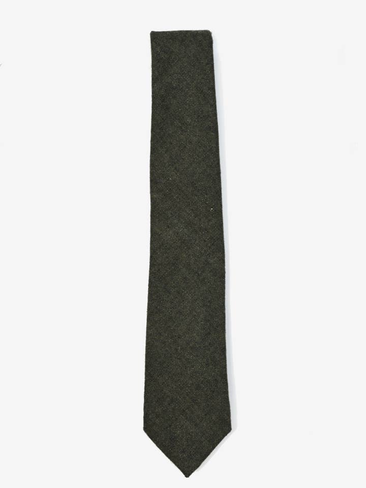 Dark Green Wool Tie for wholesale by Curated Basics