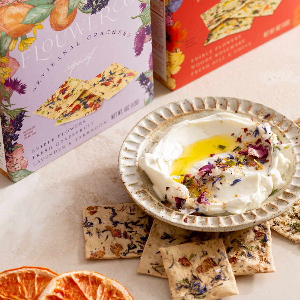 FLOUWER CO. - Wholesale Crackers - NEW Apéritif - Artisanal Crackers, Case of 123