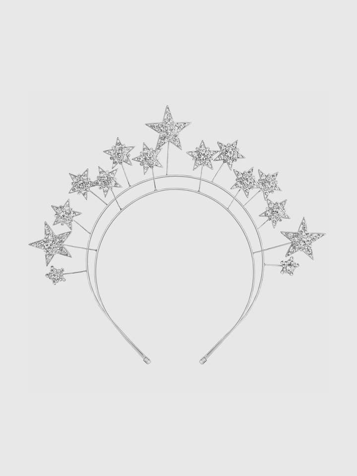 Glittering Rhinestone Star Halo Crown for wholesale by BABEYOND
