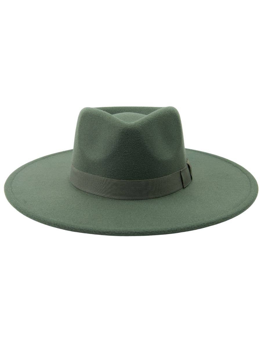 Lucca Couture - Wholesale Fedora - Women's - Western vegan felt rancher fedora hat in PINE1