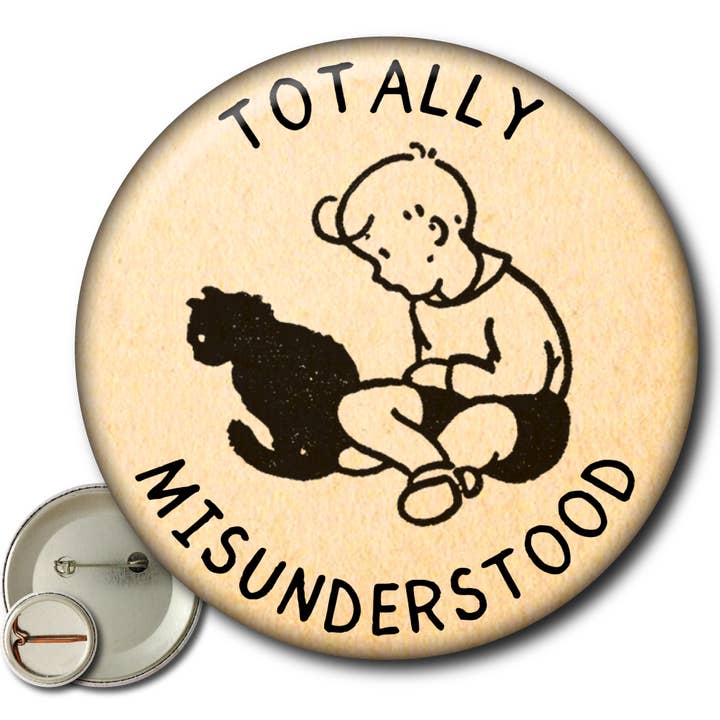 Static Cat Studio - Wholesale Lapel pin/button - Totally Misunderstood – Pin